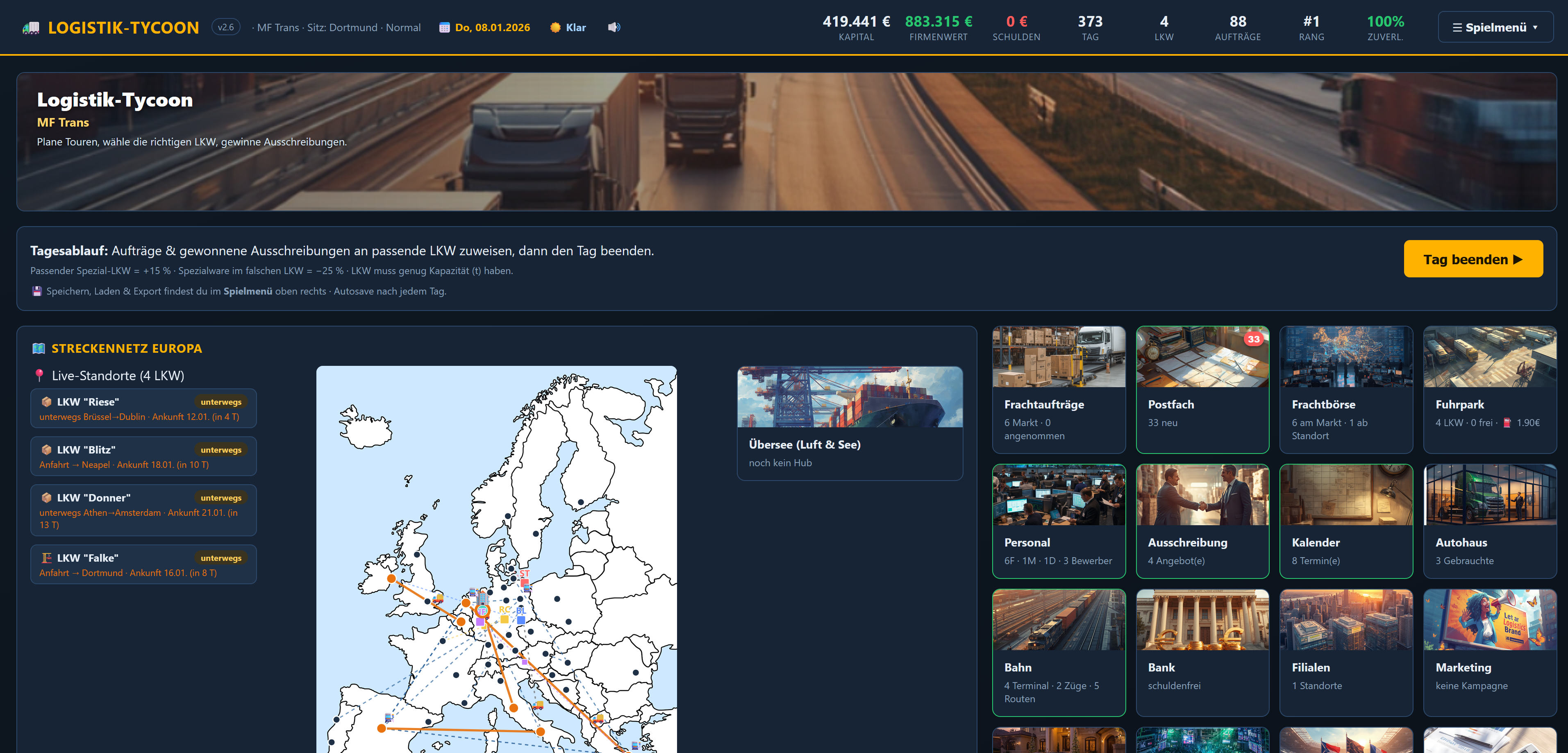 Screenshot: Cockpit